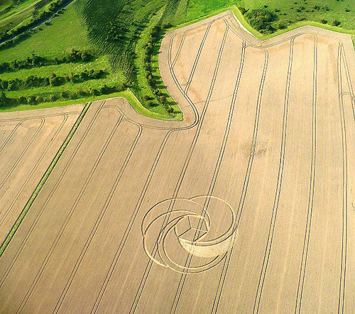 Eastfield (3), Wiltshire crop circle, aerial photo 2