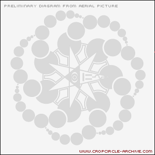 Eastfield (4), Wiltshire crop circle, aerial photo 50