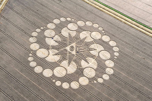 Eastfield (4), Wiltshire crop circle, aerial photo 5
