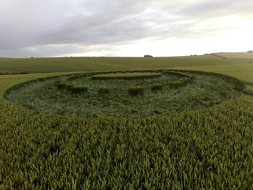 East Field, Wiltshire crop circle, aerial photo 75