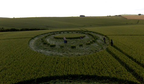 East Field, Wiltshire crop circle, aerial photo 57