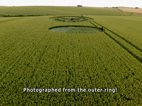 East Field, Wiltshire crop circle, aerial photo 58