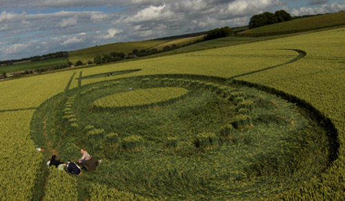 East Field, Wiltshire crop circle, aerial photo 56