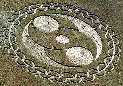 Furze Knoll, Wiltshire crop circle, aerial photo 4