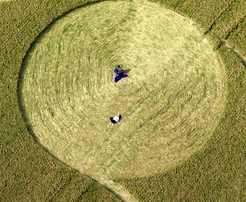 Furze Knoll, Wiltshire crop circle, aerial photo 5