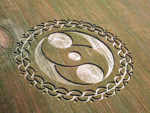 Furze Knoll, Wiltshire crop circle, aerial photo 6