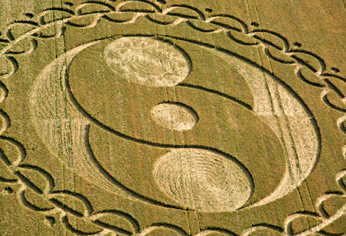 Furze Knoll, Wiltshire crop circle, aerial photo 8