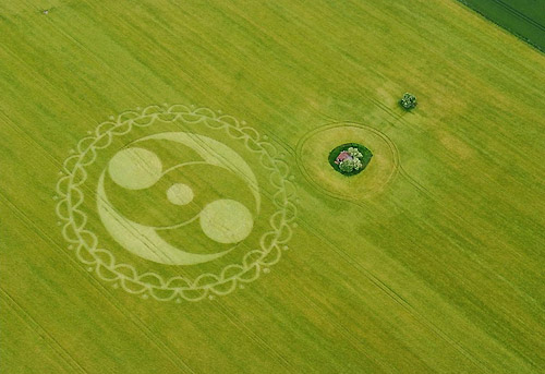 Furze Knoll, Wiltshire crop circle, aerial photo 12