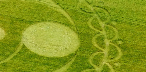 Furze Knoll, Wiltshire crop circle, aerial photo 13