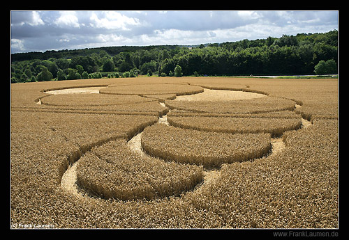 Hens Wood, Wiltshire crop circle, aerial photo 5