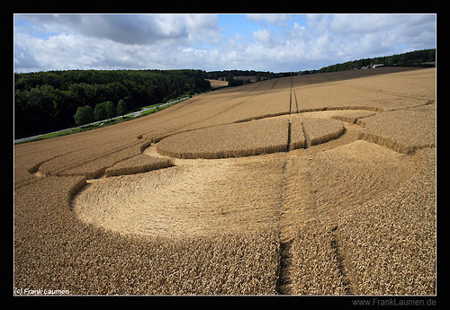 Hens Wood, Wiltshire crop circle, aerial photo 4