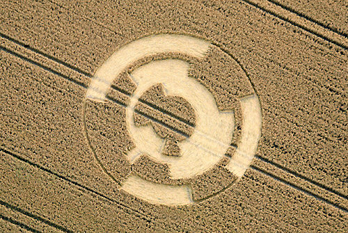 Hodson, Wiltshire crop circle, aerial photo 3