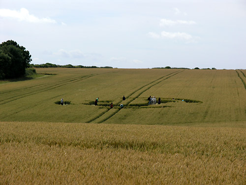 Hodson, Wiltshire crop circle, aerial photo 2