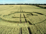 Hodson, Wiltshire crop circle, aerial photo 5