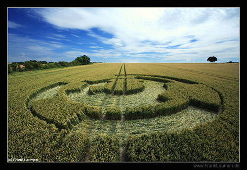 Hodson, Wiltshire crop circle, aerial photo 8