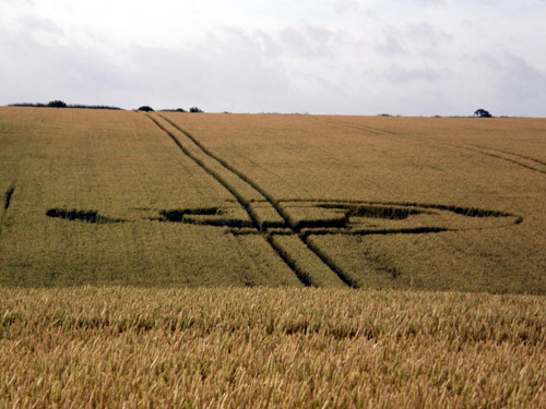 Hodson, Wiltshire crop circle, aerial photo 10