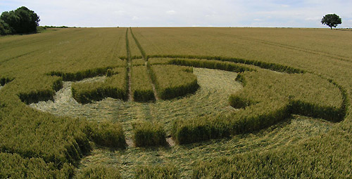 Hodson, Wiltshire crop circle, aerial photo 4