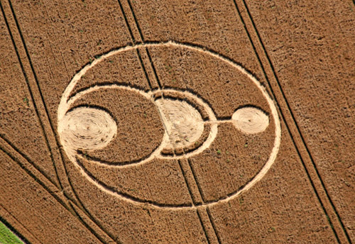 Allington Down, Wiltshire crop circle, aerial photo 4