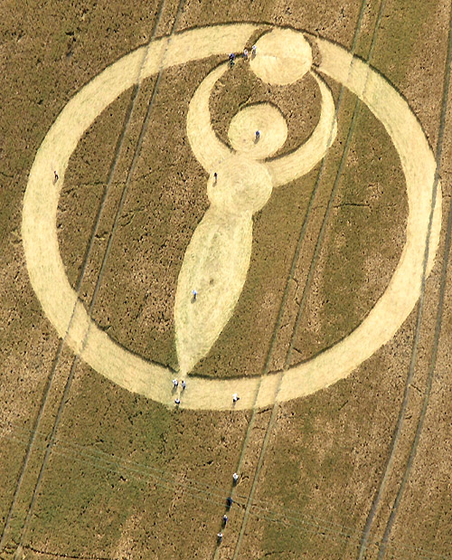Allington Down, Wiltshire crop circle, aerial photo 7