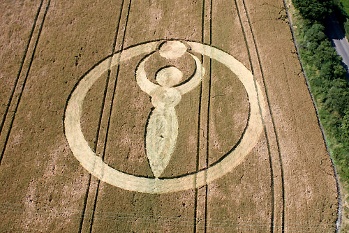 Allington Down, Wiltshire crop circle, aerial photo 8