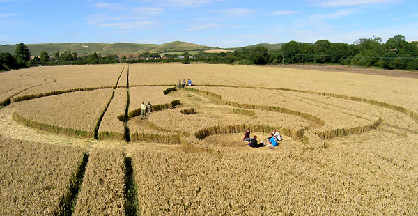 Allington Down, Wiltshire crop circle, aerial photo 9