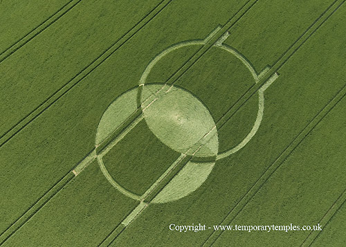 Horton, Wiltshire crop circle, aerial photo 3