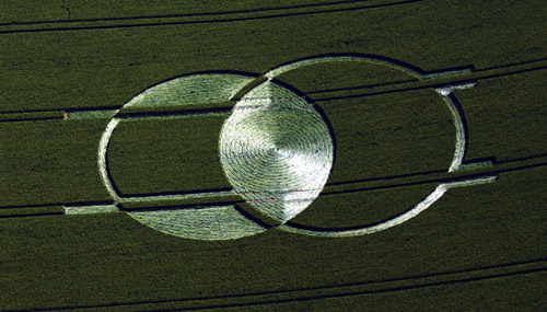 Horton, Wiltshire crop circle, aerial photo 2