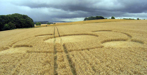Beckhampton, Wiltshire crop circle, aerial photo 38