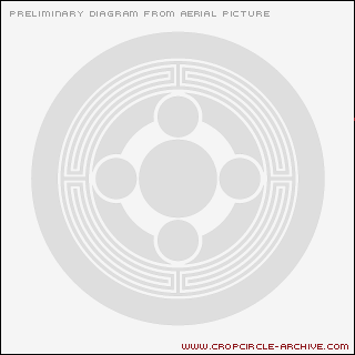 Knoll Down, Wiltshire crop circle, aerial photo 6