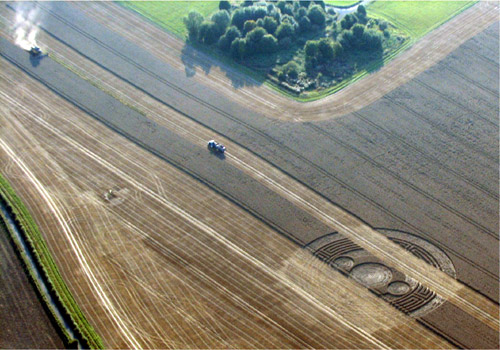 Knoll Down, Wiltshire crop circle, aerial photo 2