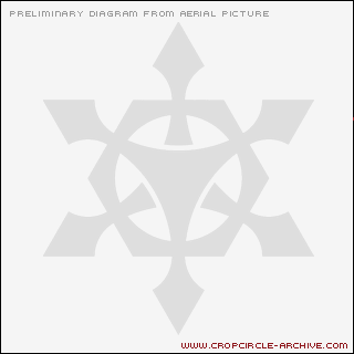 Liddington Castle, Wiltshire crop circle, aerial photo 18
