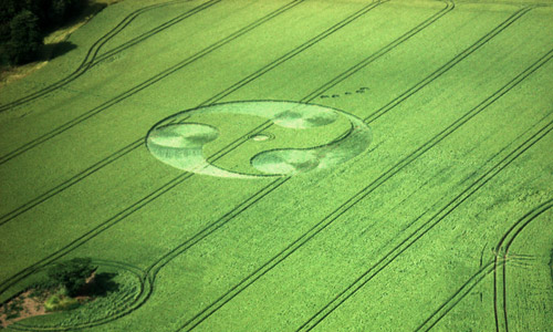 Nettle Hill, Warwickshire crop circle, aerial photo 4