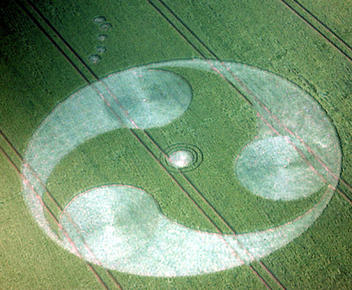 Nettle Hill, Warwickshire crop circle, aerial photo 2