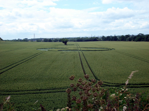 Nettle Hill, Warwickshire crop circle, aerial photo 9