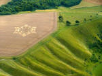 Oliver’s Castle, Wiltshire crop circle, aerial photo 9