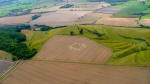 Oliver’s Castle, Wiltshire crop circle, aerial photo 10