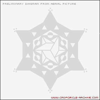Oliver’s Castle, Wiltshire crop circle, aerial photo 44
