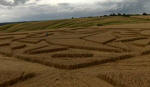 Oliver’s Castle, Wiltshire crop circle, aerial photo 19