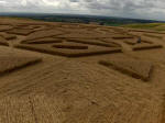 Oliver’s Castle, Wiltshire crop circle, aerial photo 18