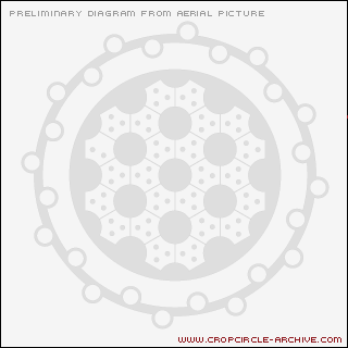 The Ridgeway, Wiltshire crop circle, aerial photo 45