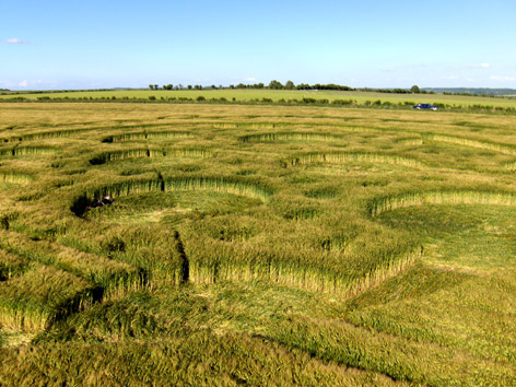 The Ridgeway, Wiltshire crop circle, aerial photo 22