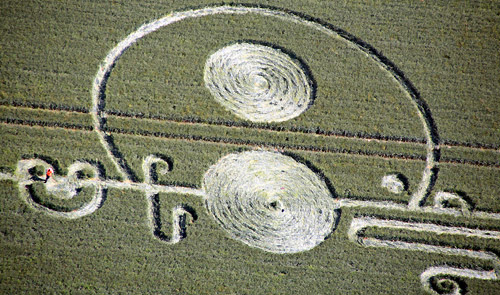 The Sanctuary, Wiltshire crop circle, aerial photo 13