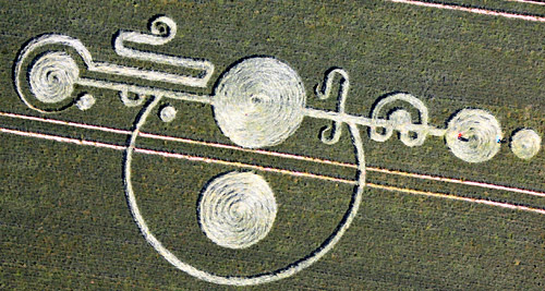 The Sanctuary, Wiltshire crop circle, aerial photo 12