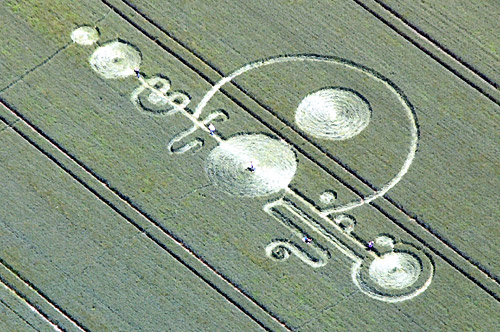 The Sanctuary, Wiltshire crop circle, aerial photo 2