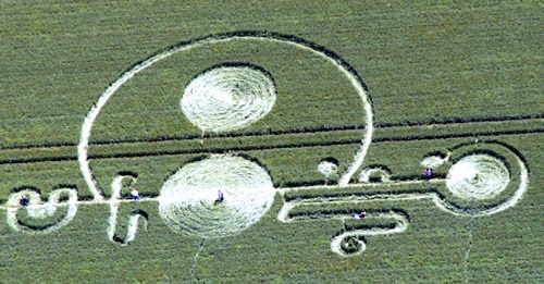 The Sanctuary, Wiltshire crop circle, aerial photo 3