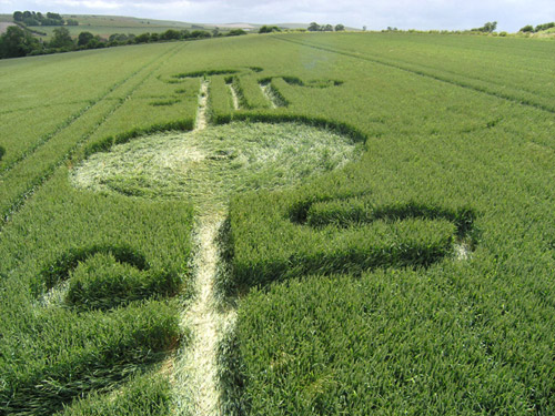 The Sanctuary, Wiltshire crop circle, aerial photo 5