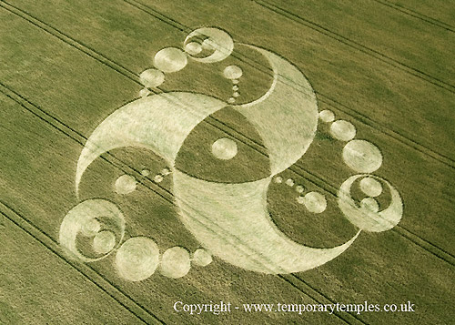 Martinsell Hill, Wiltshire crop circle, aerial photo 3