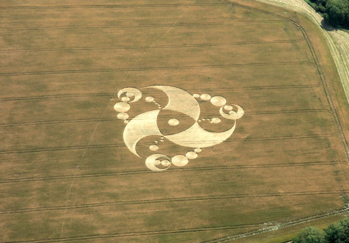 Martinsell Hill, Wiltshire crop circle, aerial photo 2