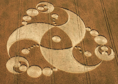 Martinsell Hill, Wiltshire crop circle, aerial photo 9