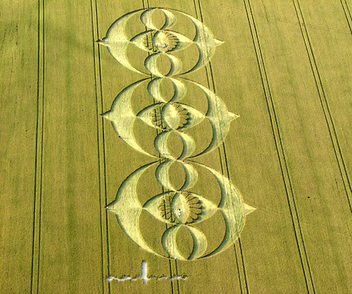 South Field, Wiltshire crop circle, aerial photo 85